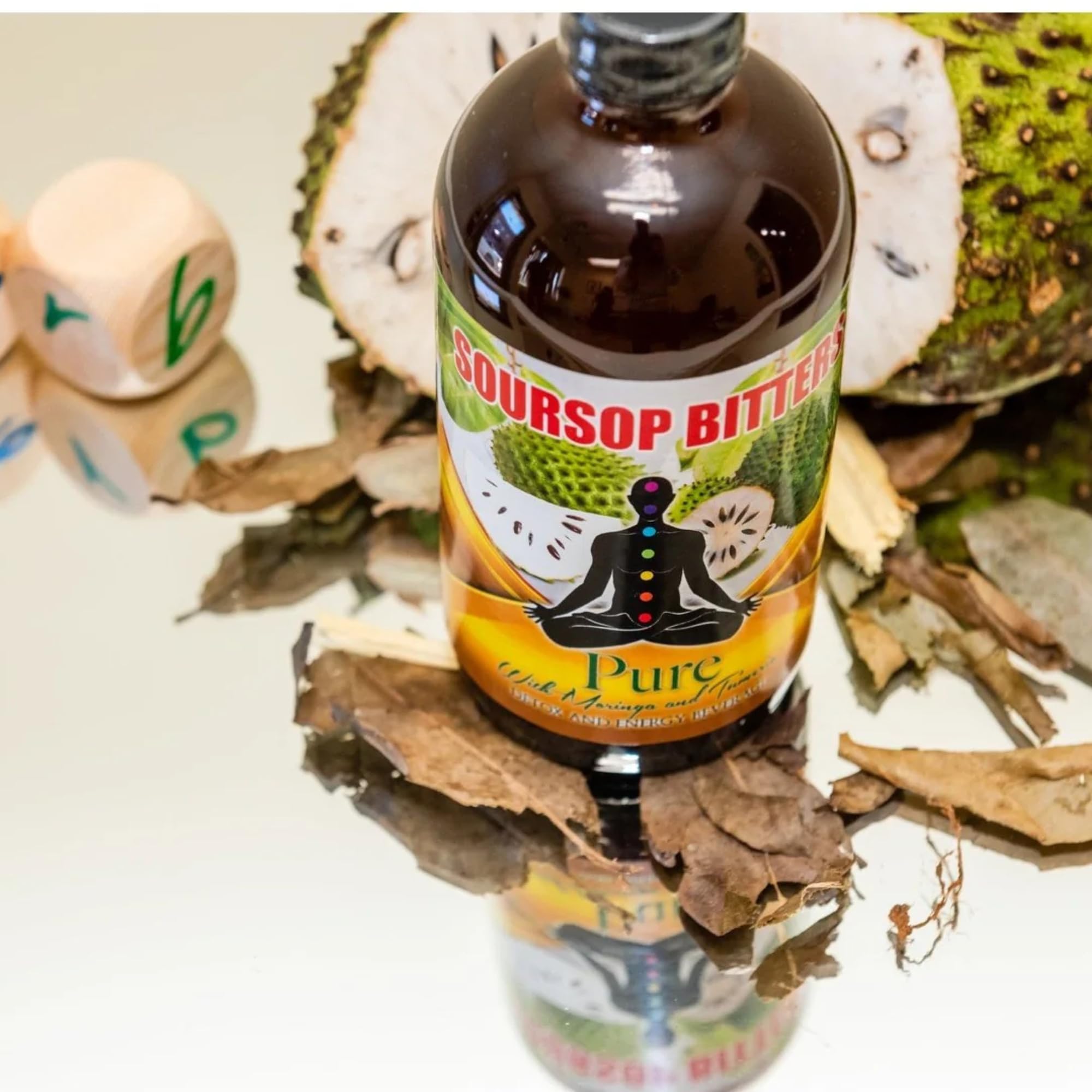 Liquid Blenz Pure Soursop amber bottle signals premium packaging