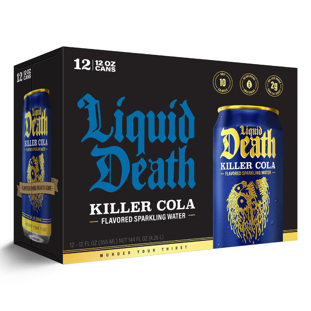 Liquid Death 2g sugar per serving for lower-sugar enjoyment.