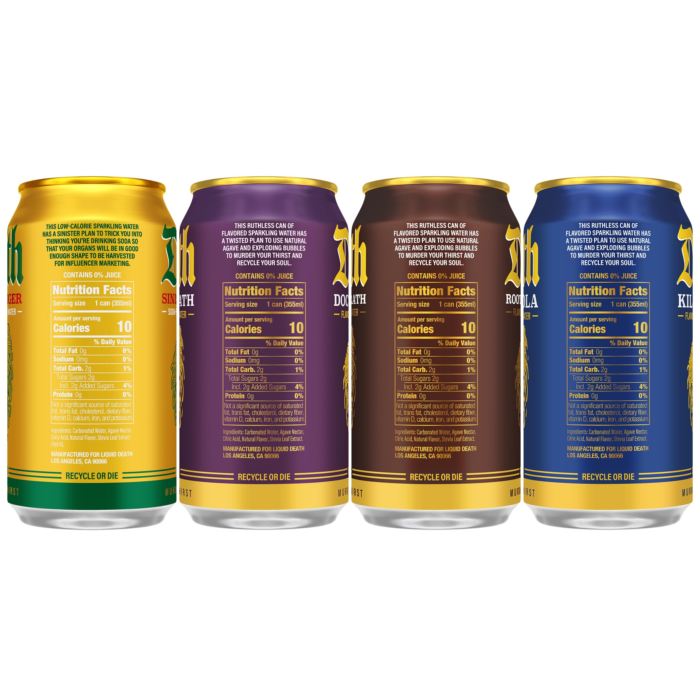 Liquid Death Doctor Death can — cola flavor with no artificial sweeteners