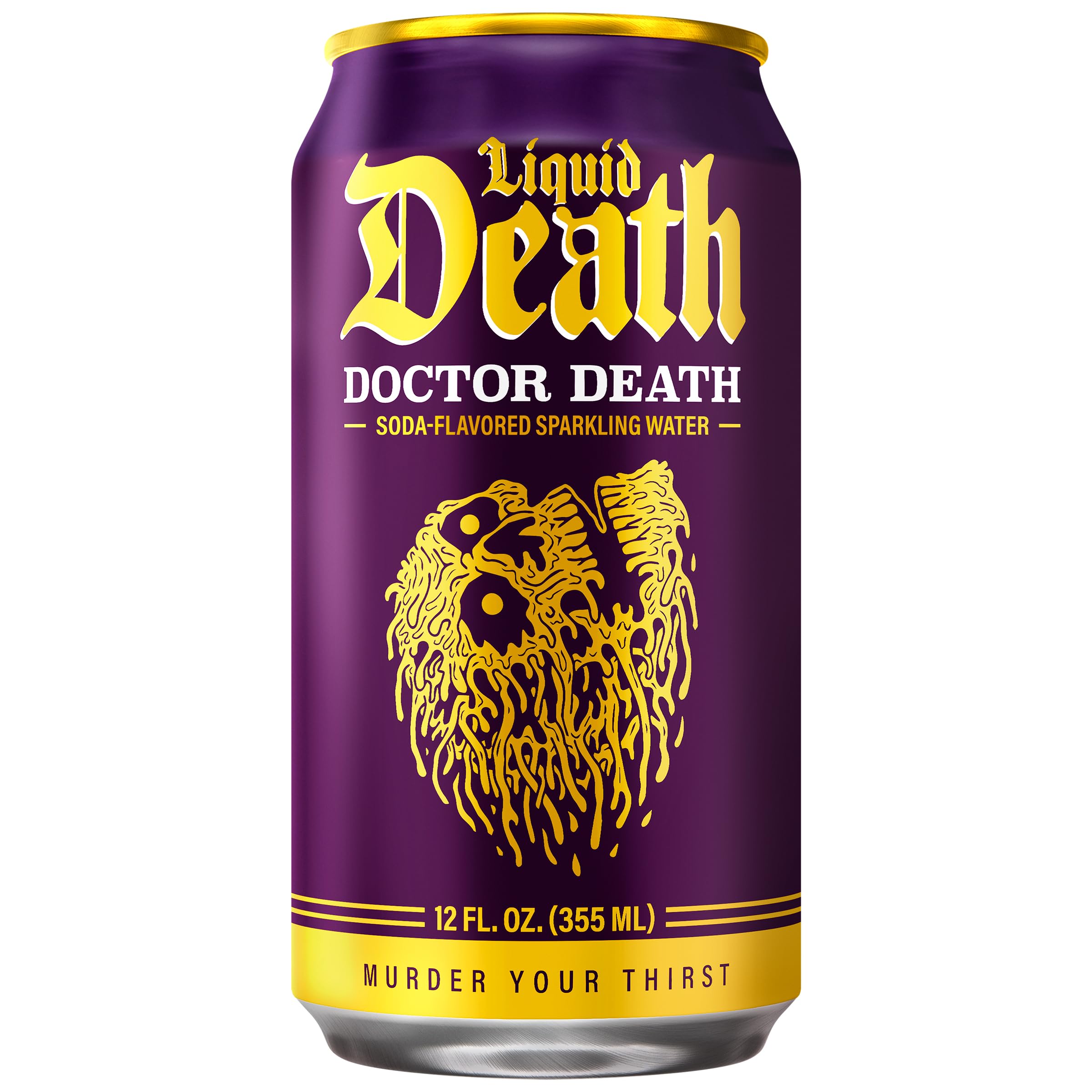 Liquid Death Doctor Death side can view emphasizes cream and spice notes.