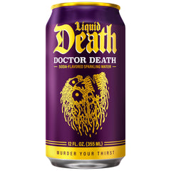 Liquid Death Doctor Death side can view emphasizes cream and spice notes.