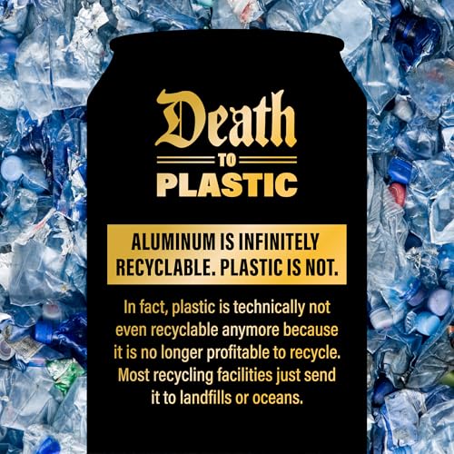 Eco-packaging shot for Liquid Death cans