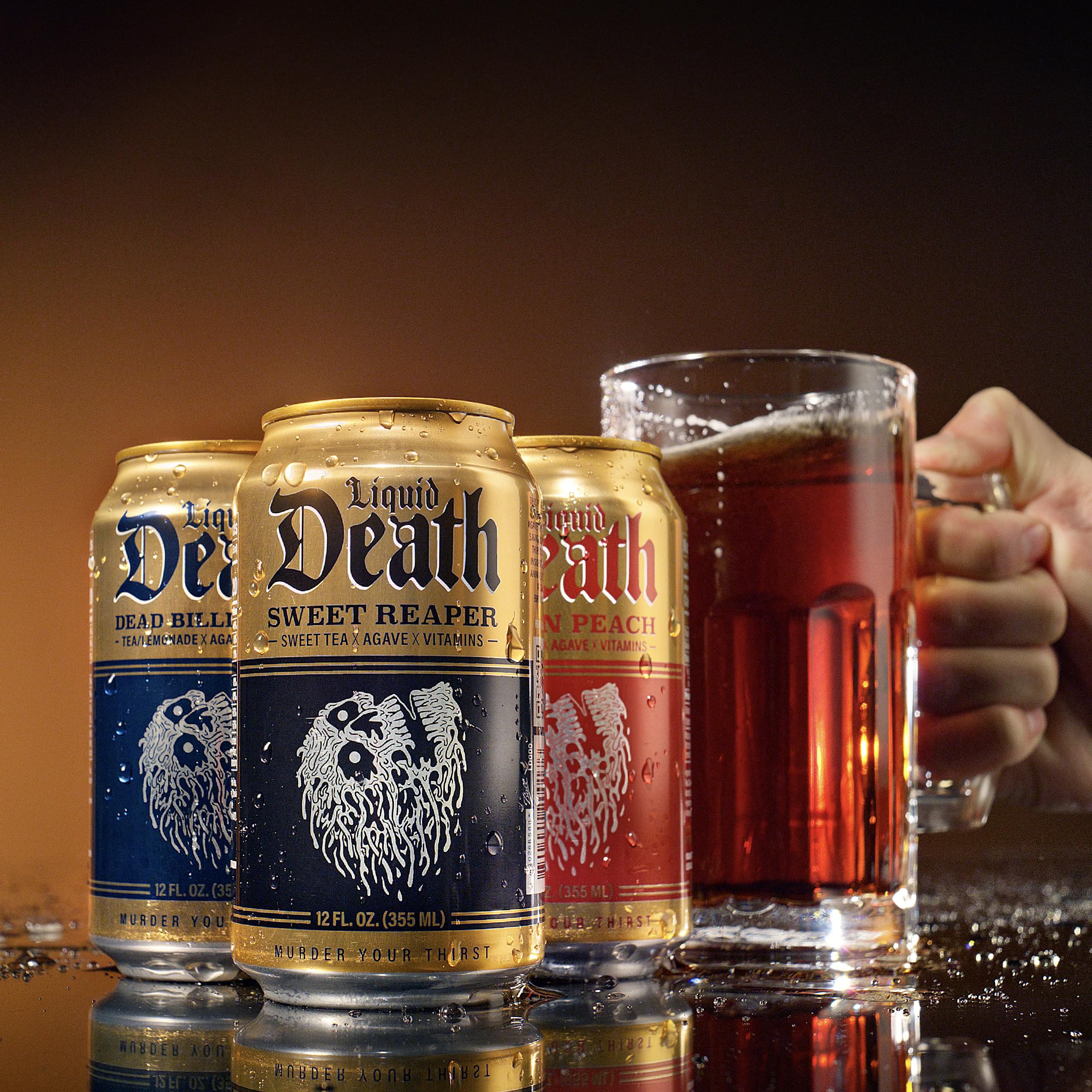 Recyclable can emphasizing eco-friendly packaging by Liquid Death