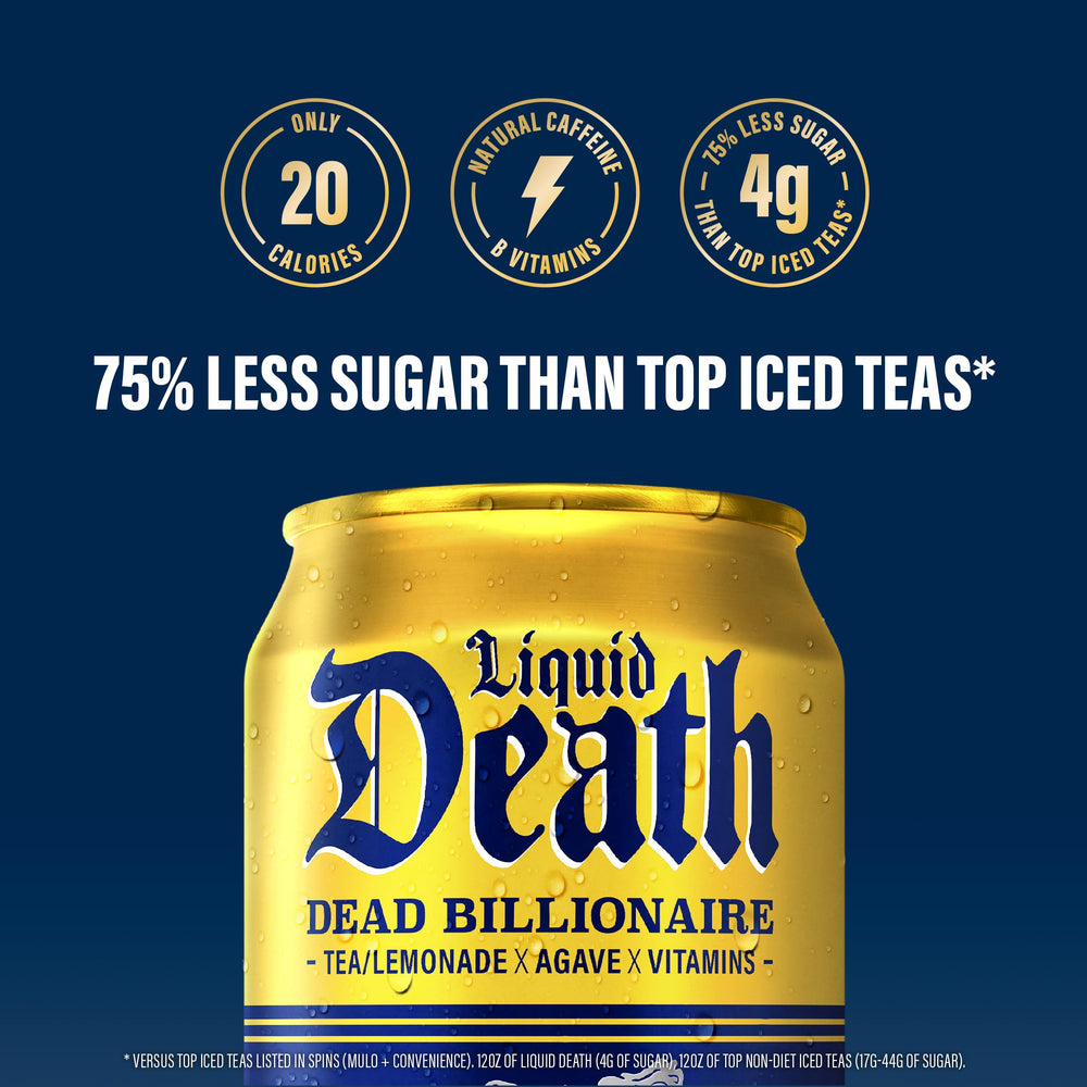 Liquid Death 12-pack on shelf for convenient daily hydration