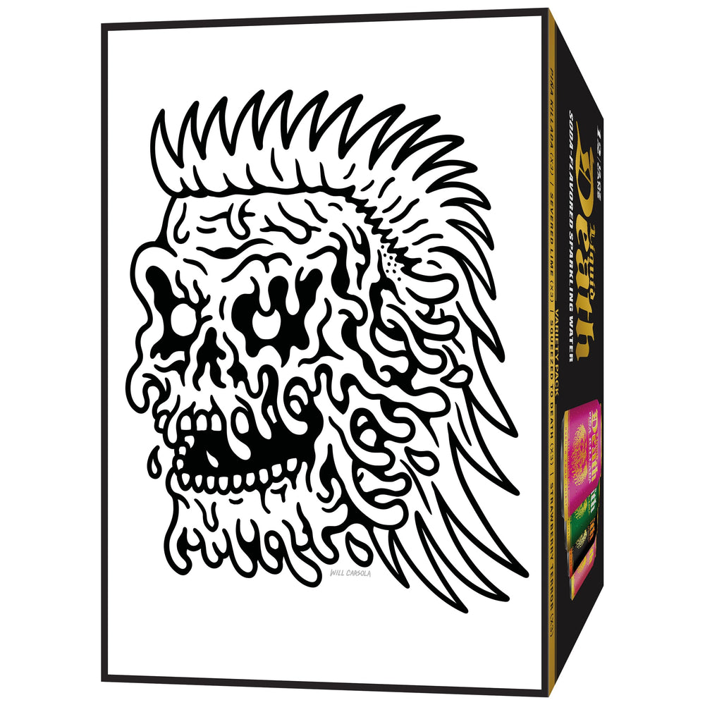 Liquid Death 12-pack can bundle, convenient for sharing and chills.