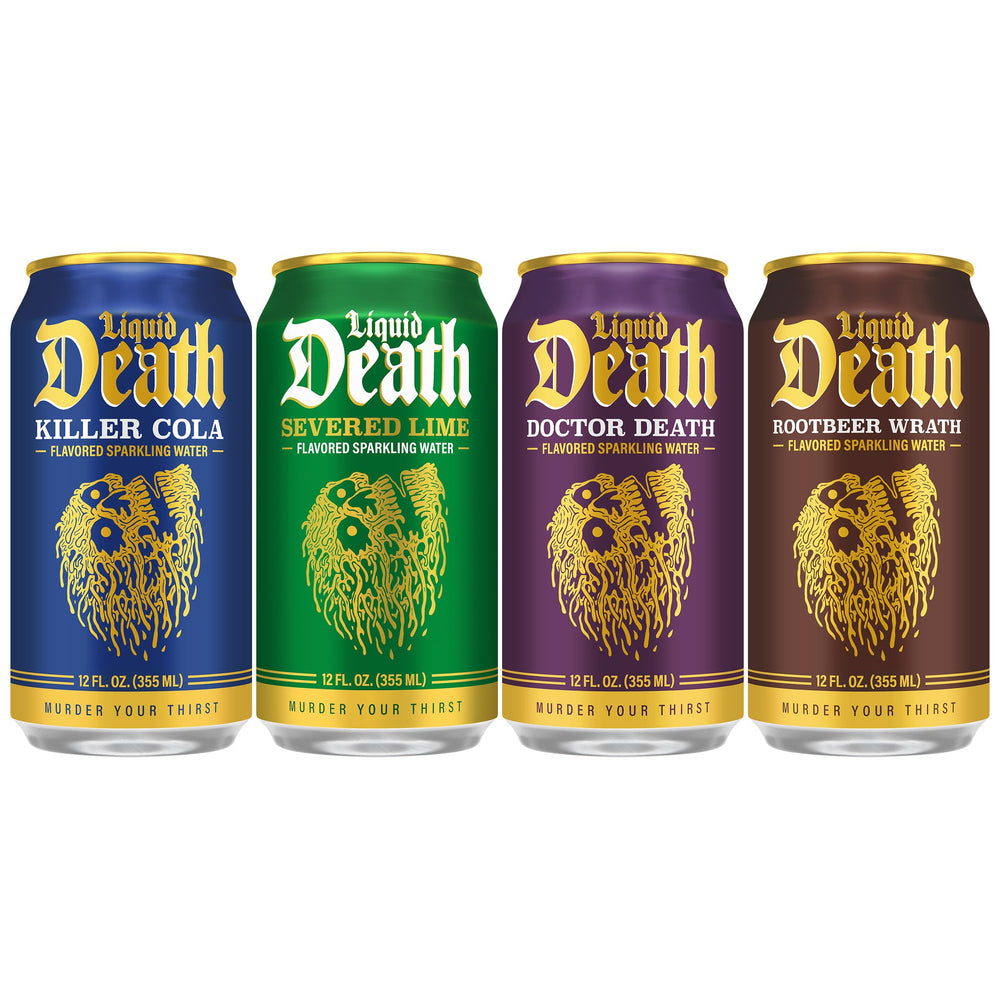 Liquid Death Doctor Death can for a dramatic flavor boost with zero caffeine