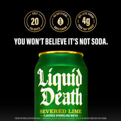 Liquid Death soda-flavored water pack of 12 ready for gatherings and shared hydration.