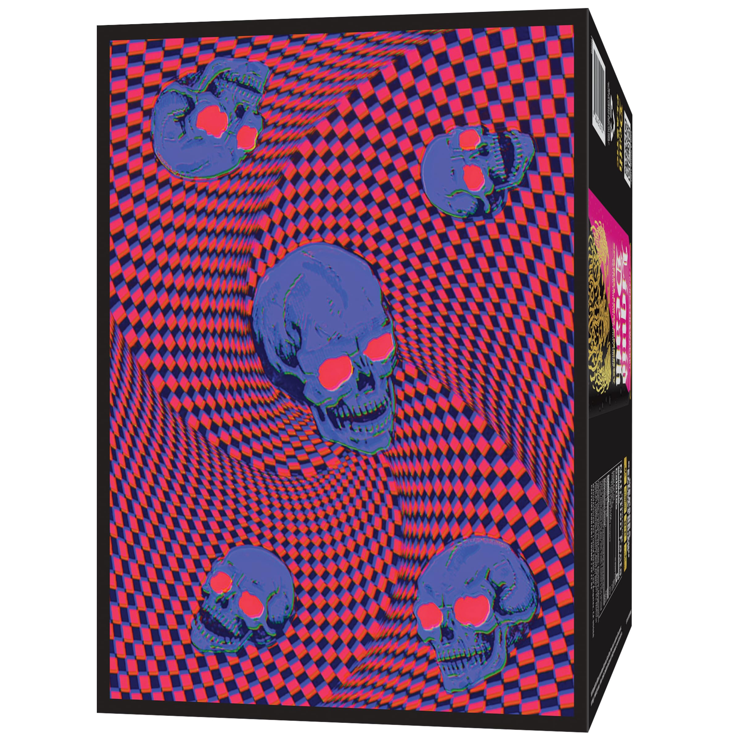 Liquid Death Sparkling Energy twelve-pack display ideal for stocking up.