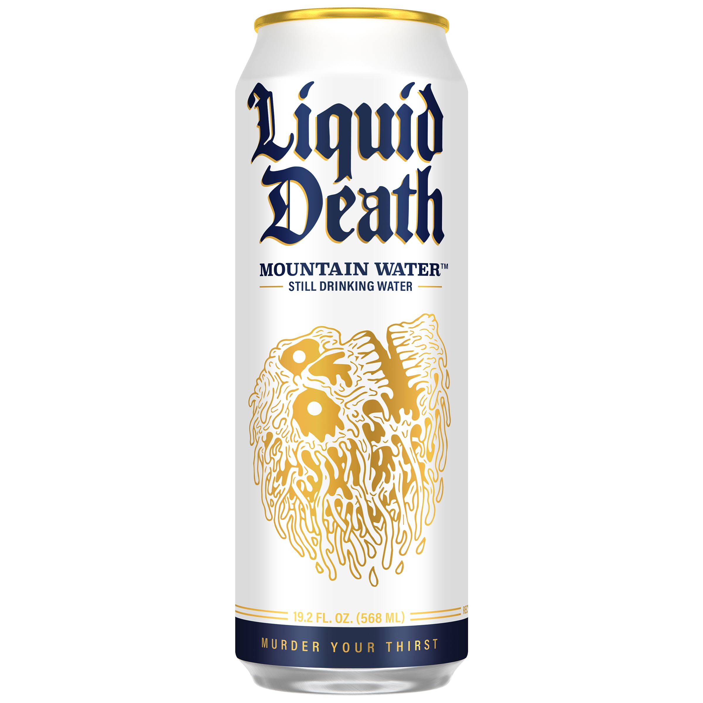 Liquid Death Still Mountain Water can from a real mountain source offers pure refreshment.