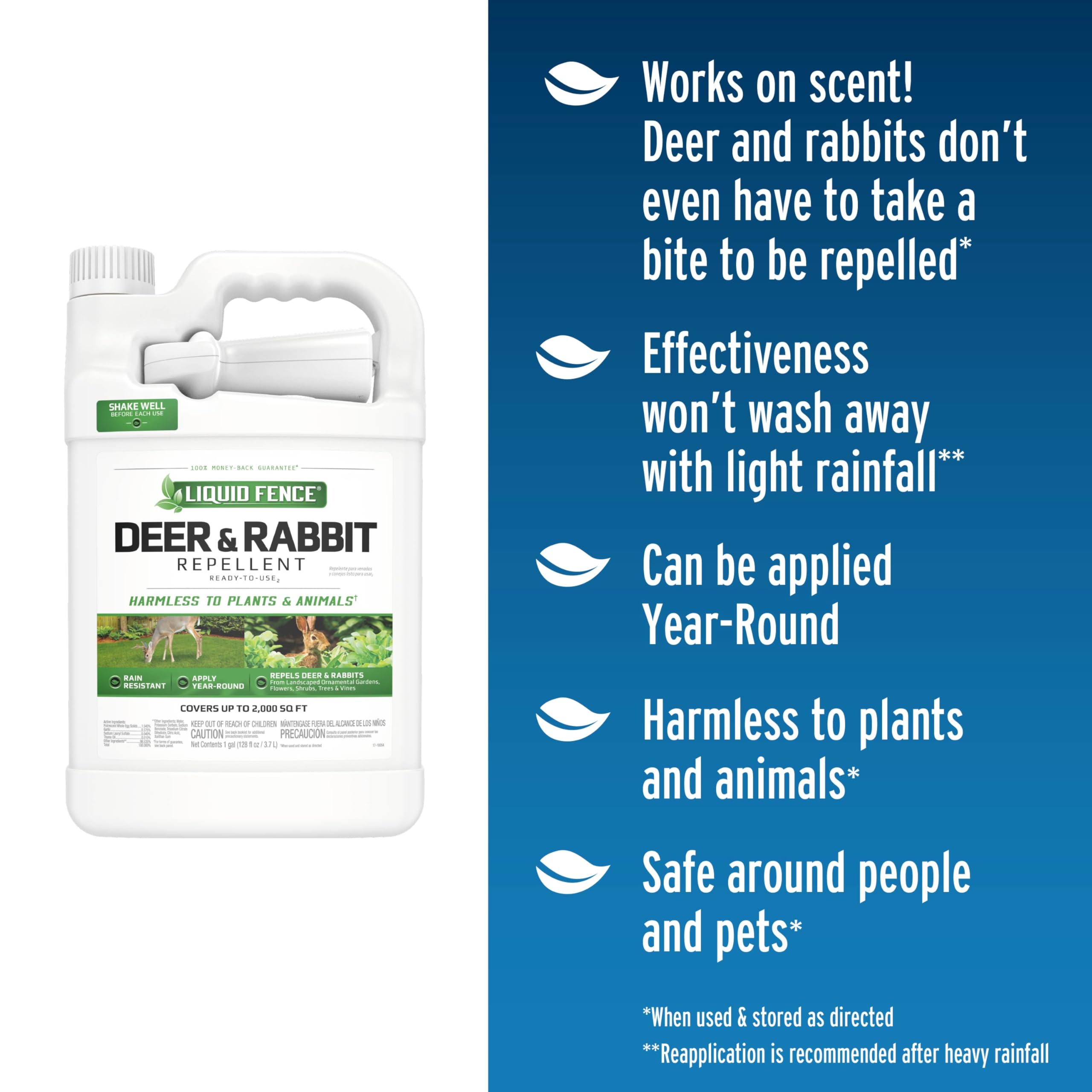 Liquid Fence ready-to-use spray bottle for quick garden protection.