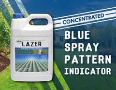 Liquid Harvest Lazer Blue concentrate is mixed with water-based solutions for marking.