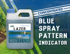 Liquid Harvest Lazer Blue spray-pattern-indicator shows exactly where water-based solutions are applied.