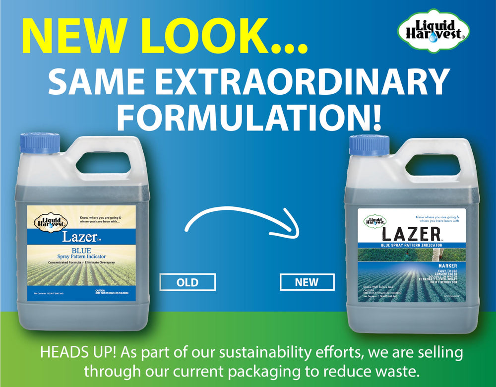Liquid Harvest Lazer Blue water-based-solution-mixing ensures safe compatibility with spray mixes.