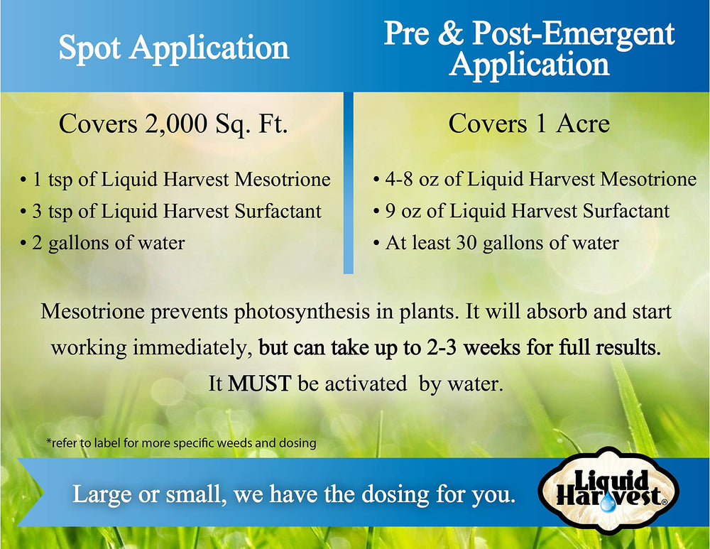 Liquid Harvest Mesotrione dormant-bermudagrass-use for weed control.