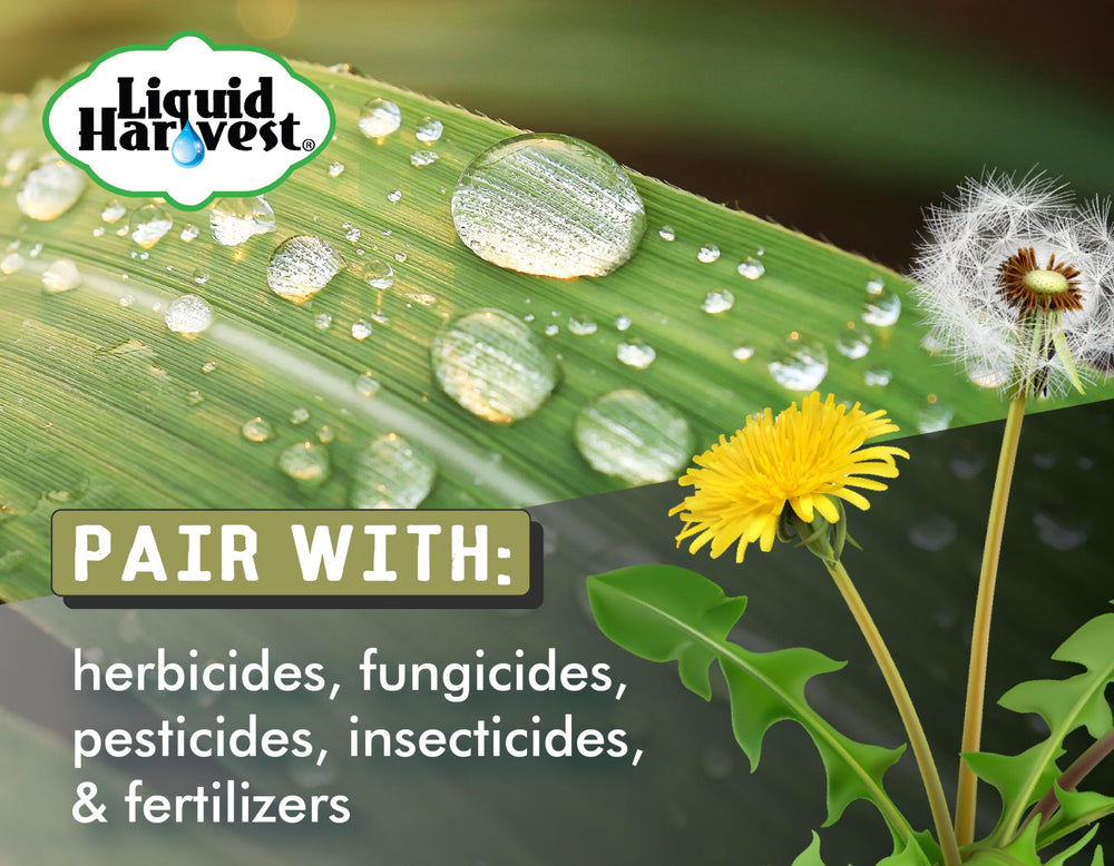 Liquid Harvest surfactant application on weed surface reduces runoff