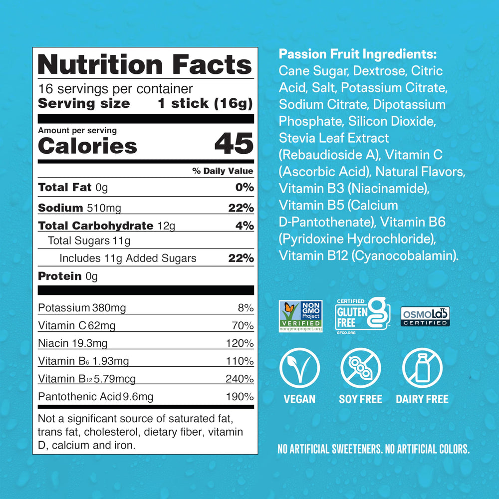 Liquid I.V. Hydration Multiplier Passion Fruit travel-packaging supports easy hydration