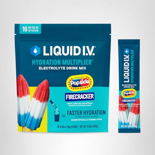 Travel pack of Liquid I.V. Hydration Multiplier Popsicle Firecracker for on the go
