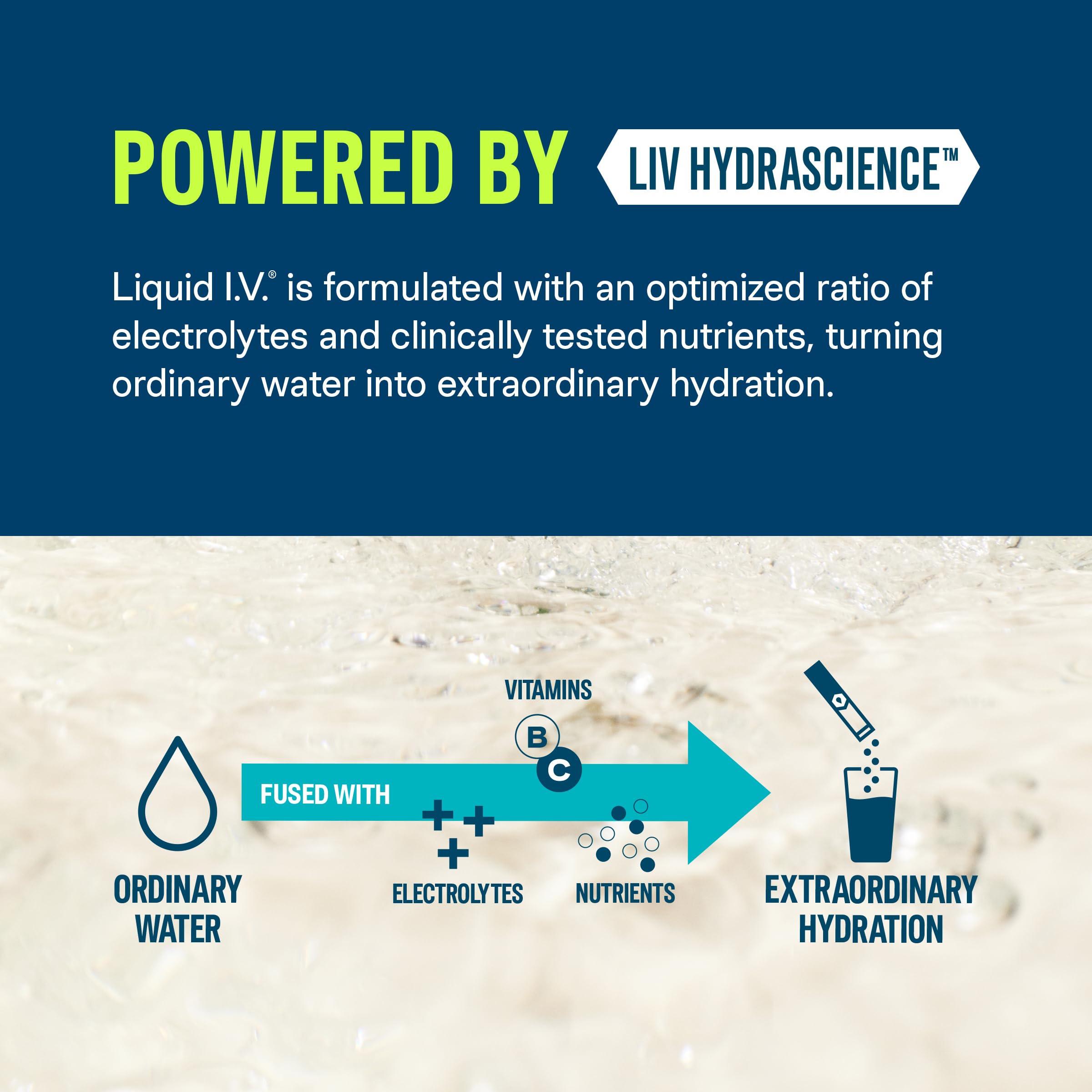 Liquid I.V. Travel pack prepared for hydration during workouts or travel.