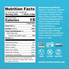 Liquid I.V. Hydration Multiplier Sugar Free White Peach being poured into a glass for refreshing hydration.