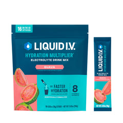 Liquid I.V. Hydration Multiplier Guava packaging shown for on-the-go hydration