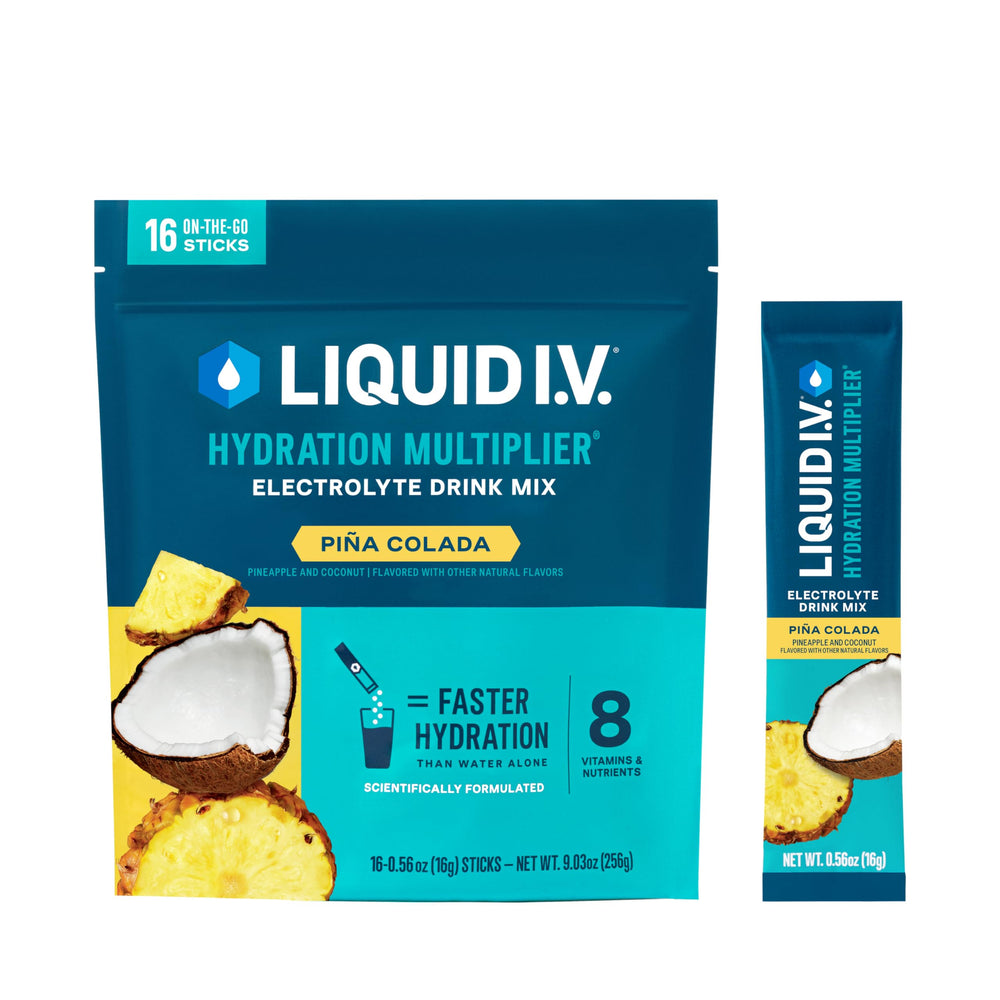 Liquid I.V. Hydration Multiplier Pina Colada packet for quick on-the-go hydration