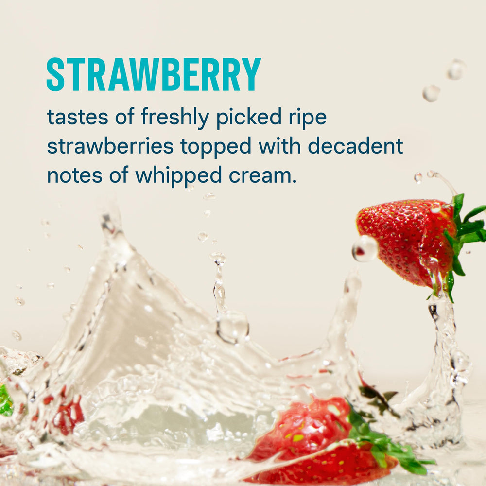 Liquid I.V. Hydration Multiplier Strawberry poured into 16 oz water for fast hydration.