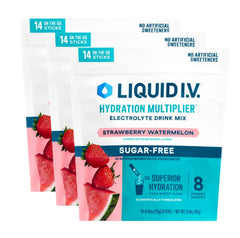 Liquid I.V. Hydration Multiplier Sugar-Free strawberry watermelon packet for on-the-go hydration benefits