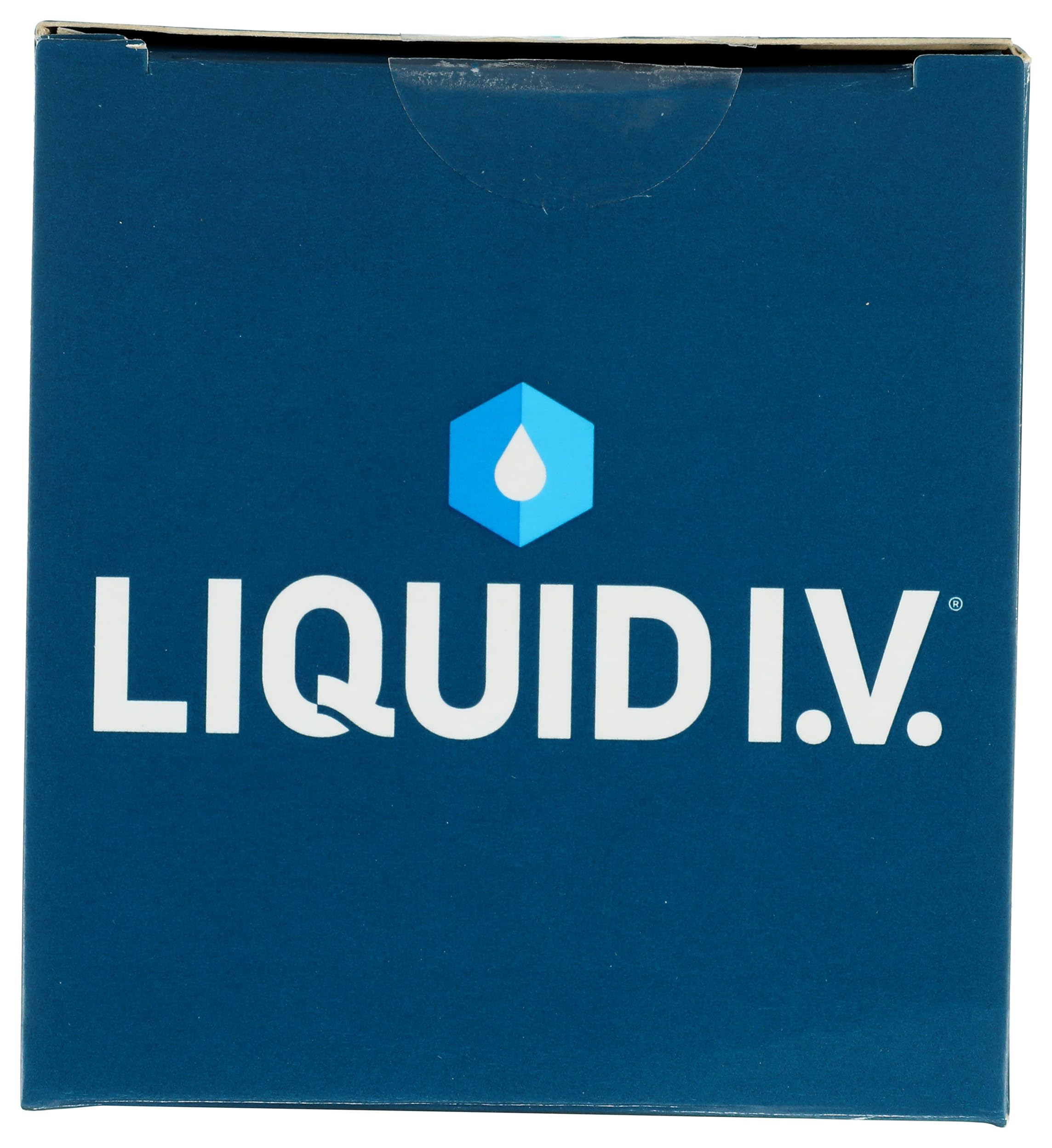 Liquid I.V. Strawberry Hydration Multiplier packet closeup shows powder texture for mixing