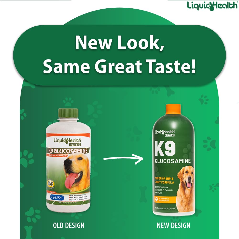LiquidHealth K9 Joint Juice label closeup showing premium ingredients for dogs