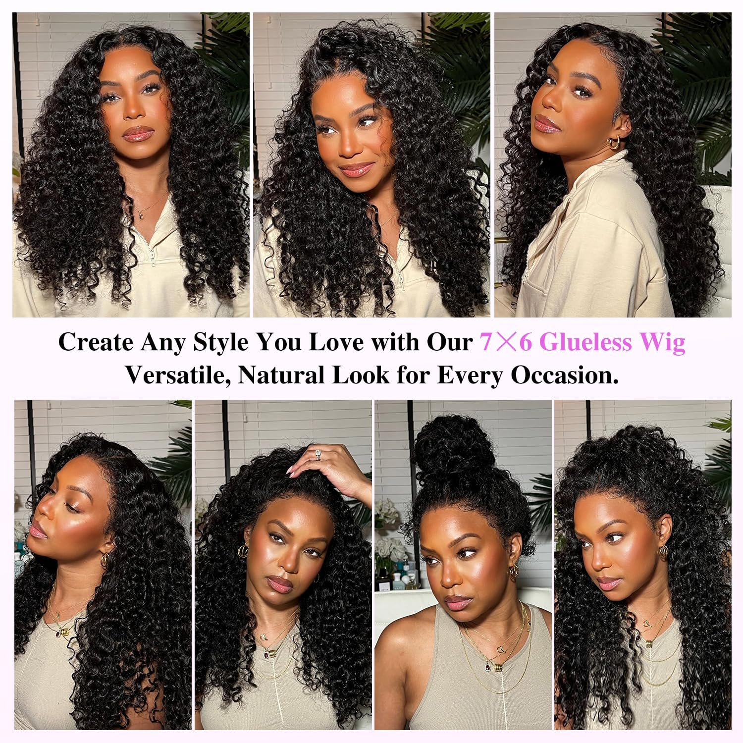 Liqusee Burmese curls styling flexibility demonstrates texture and bounce.