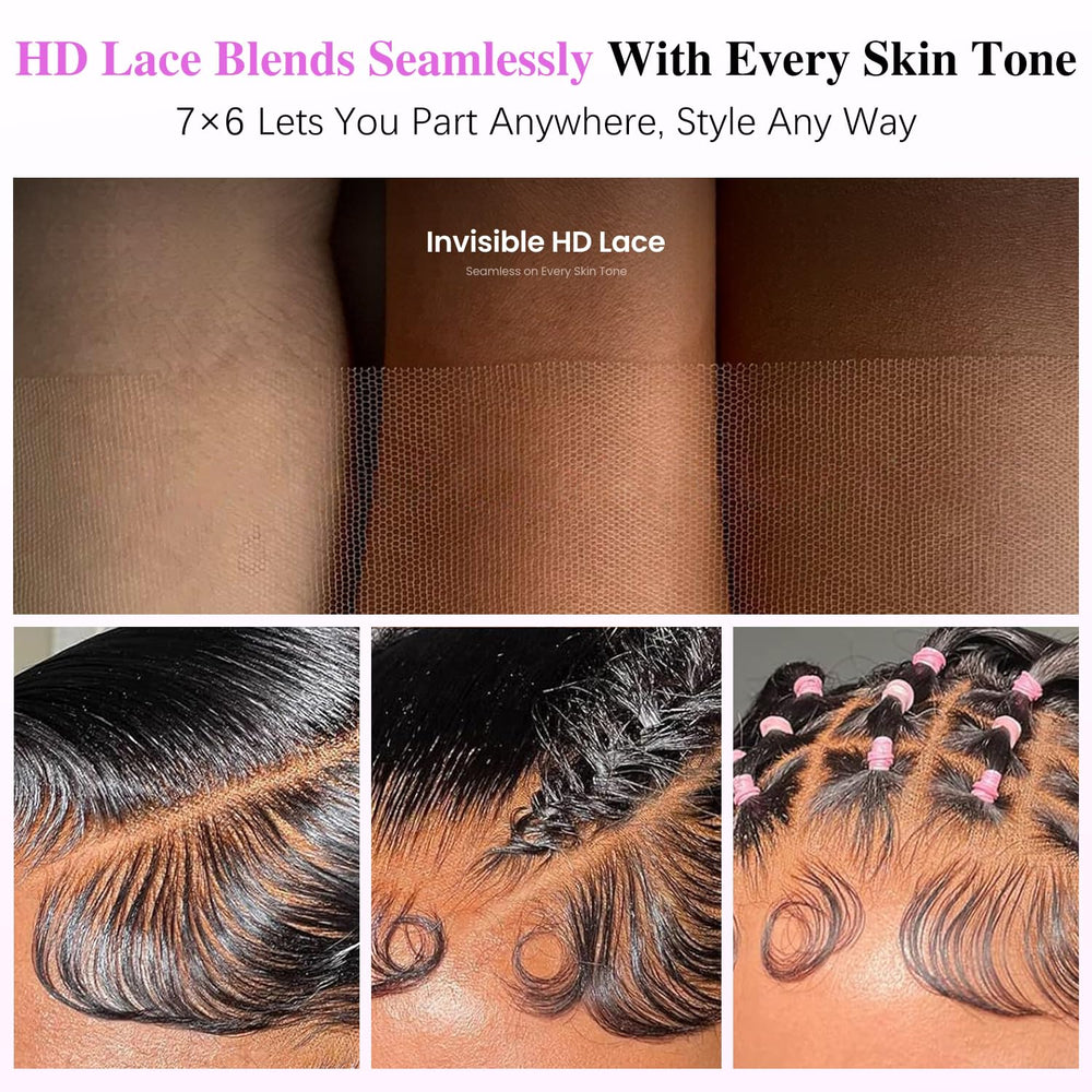 Liqusee pre-plucked lace hairline close-up reveals natural edge and minimal prep.