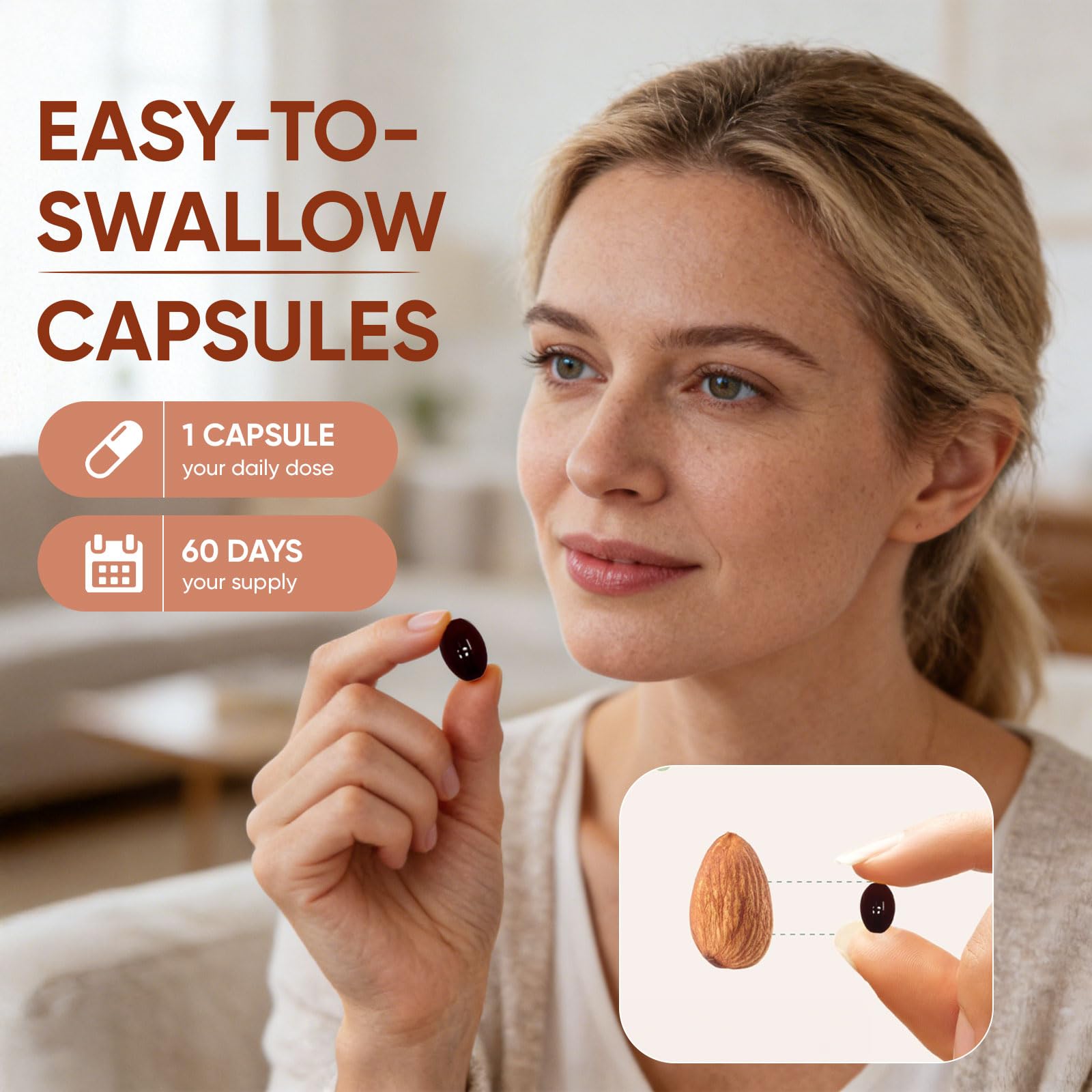 LIRAE Ceylon Cinnamon SoftGels capsule closeup highlights MCT oil infusion.