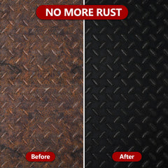 LISRUX rust converter being applied on metal to form a protective layer.