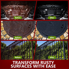 LISRUX rust converter showing the dried film after cure.