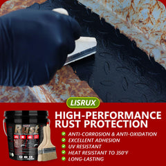 LISRUX rust converter demonstrating heat resistance for metal components (350°F).