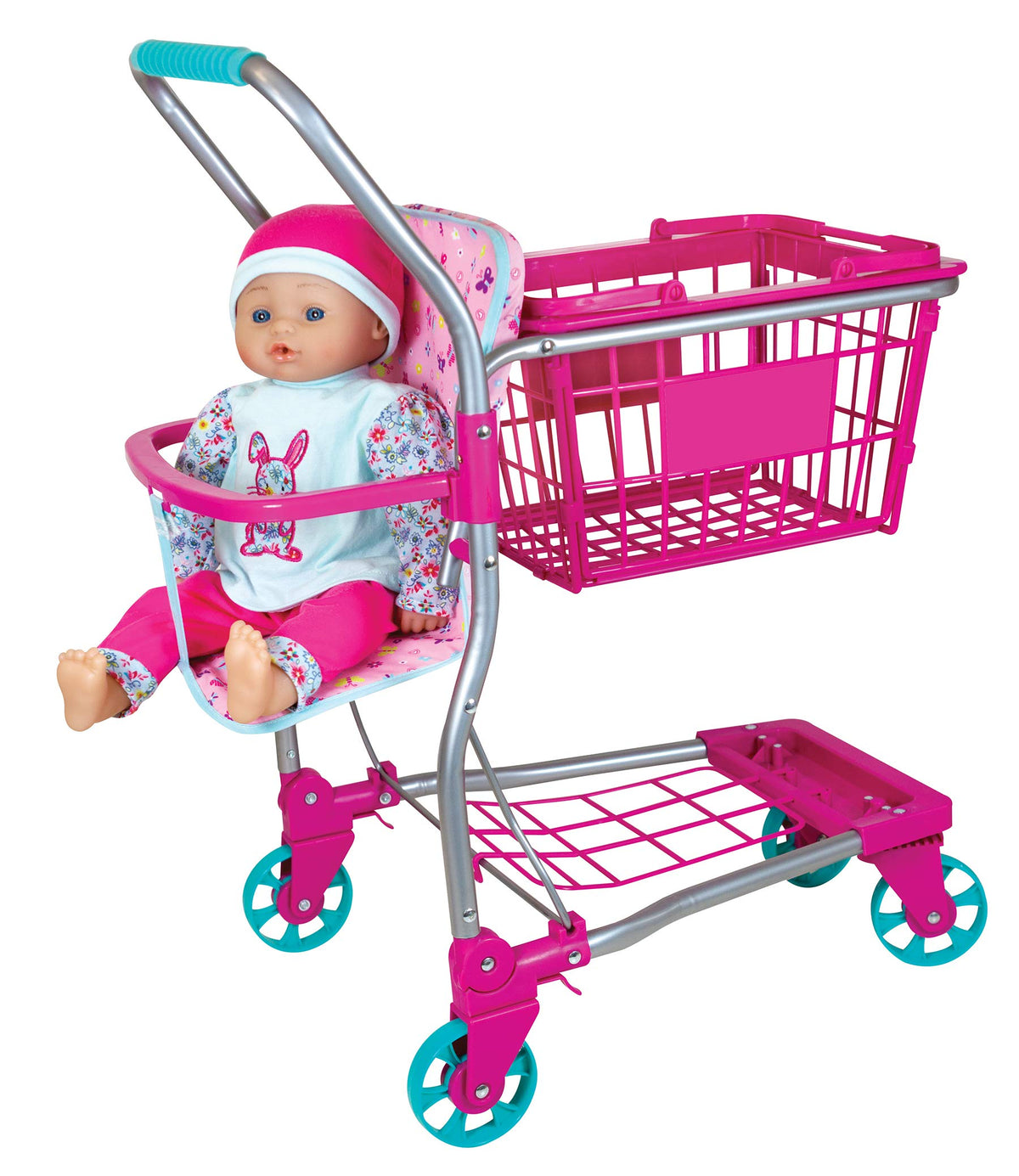 Lissi Shopping Cart with 16-inch Baby Doll ideal for imaginative play and role-play shopping