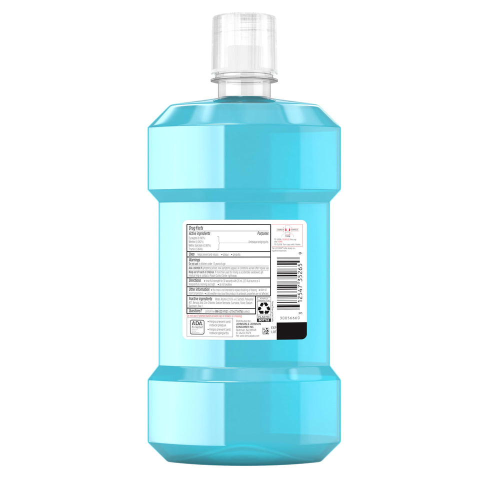 Listerine 1 L packaging showcases generous size for daily oral care