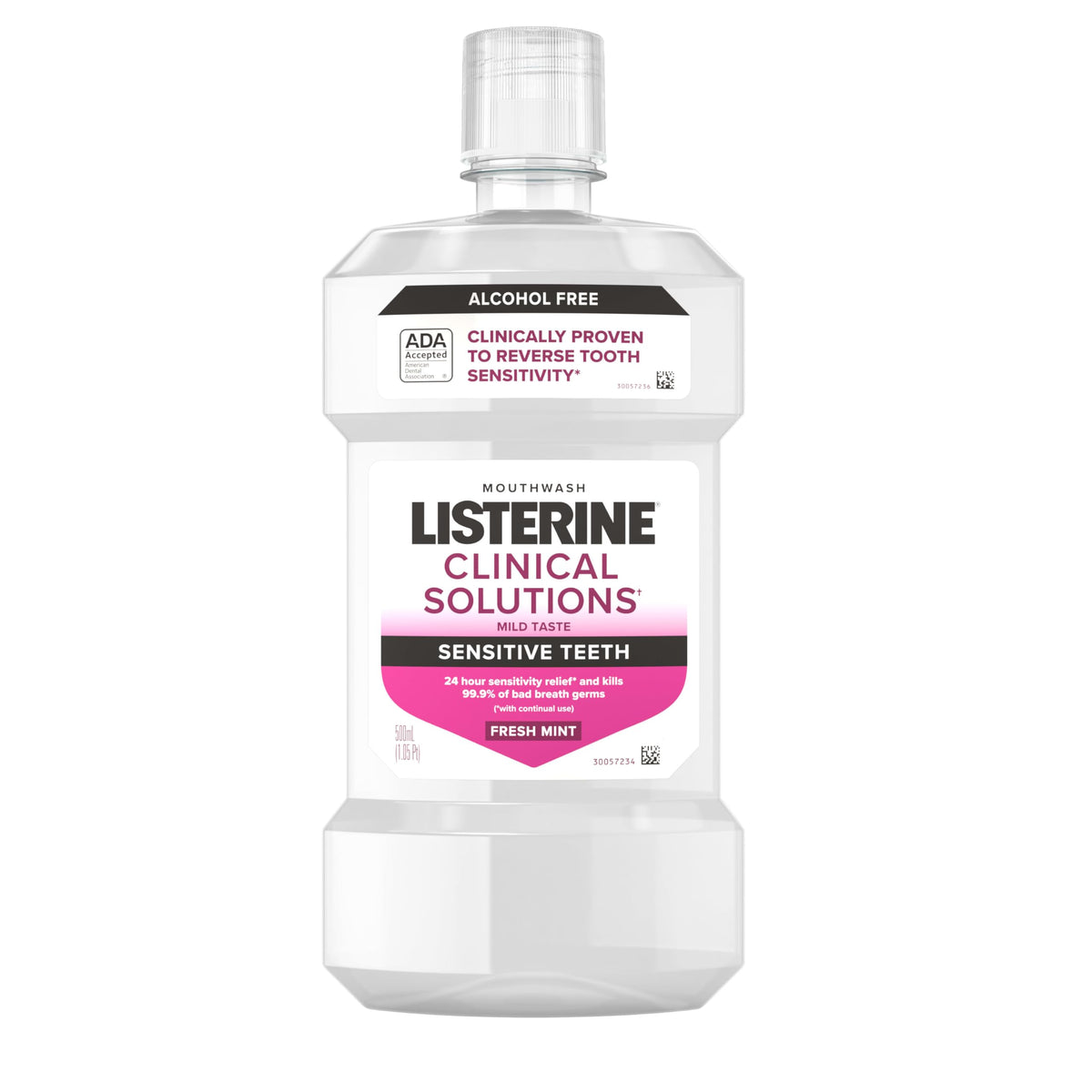 Listerine Clinical Solutions bottle pour for easy daily use on sensitive teeth