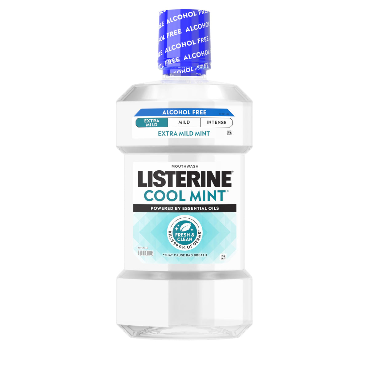 Listerine Extra Mild Cool Mint bottle for gentle daily care