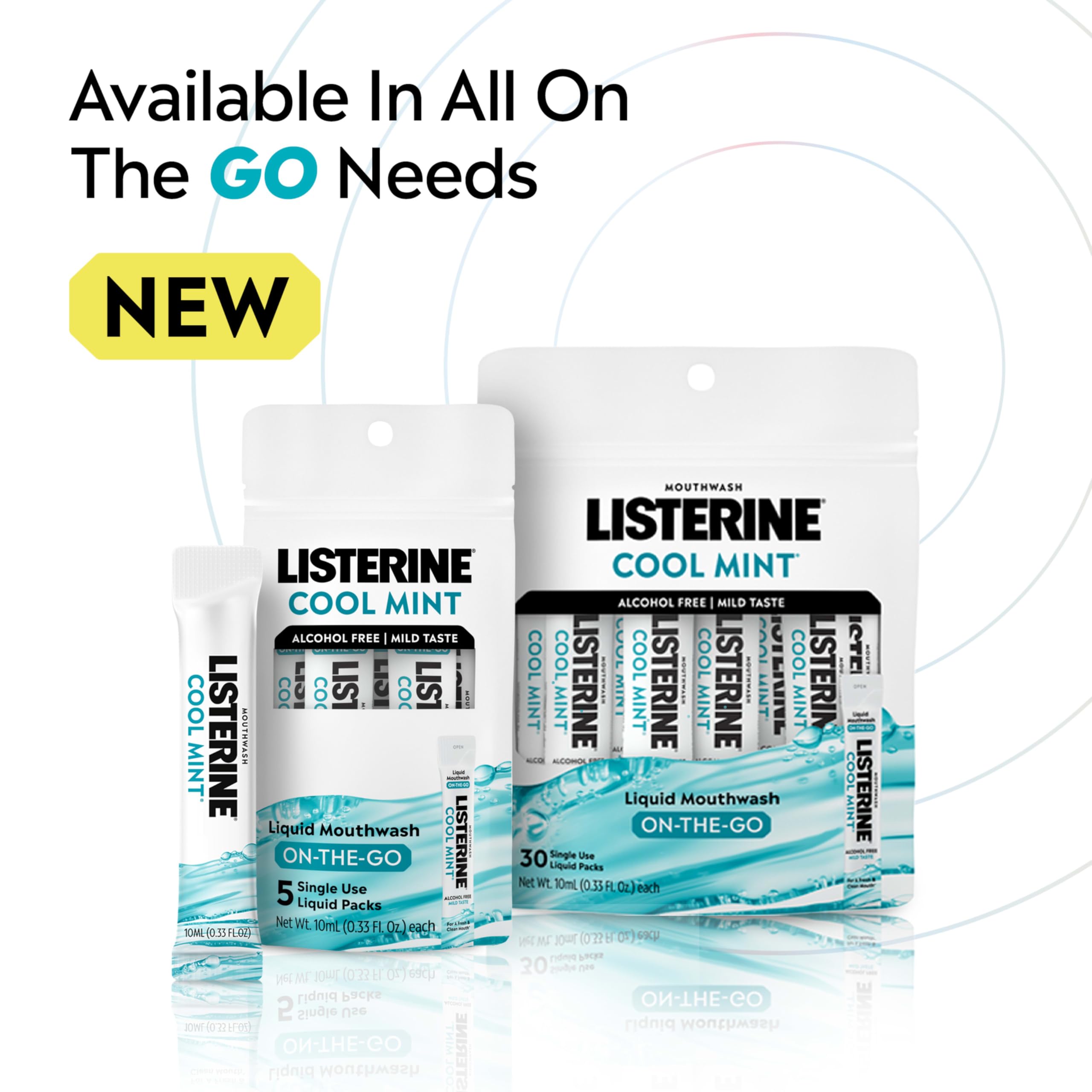 Listerine On-The-Go Breath Germ Kill Packets for convenient evening breath.