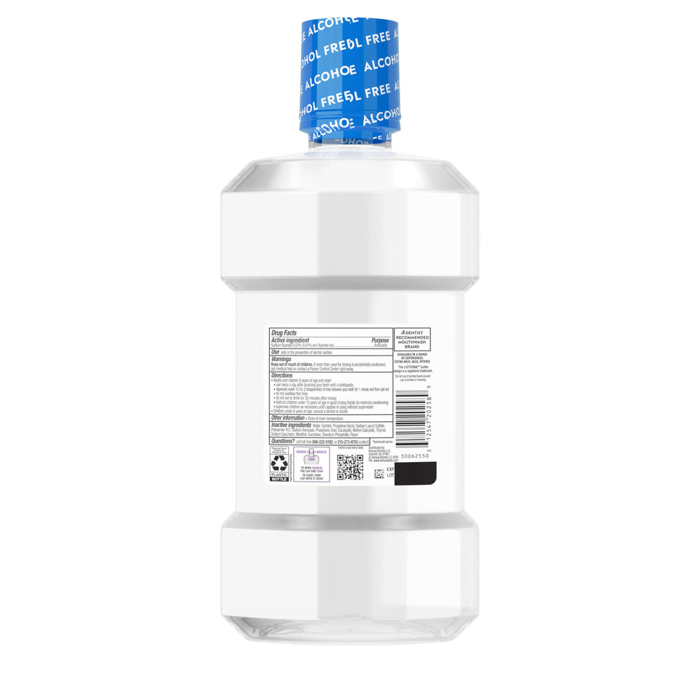 Listerine Total Care enamel protection image hints at firmer teeth with consistent use.