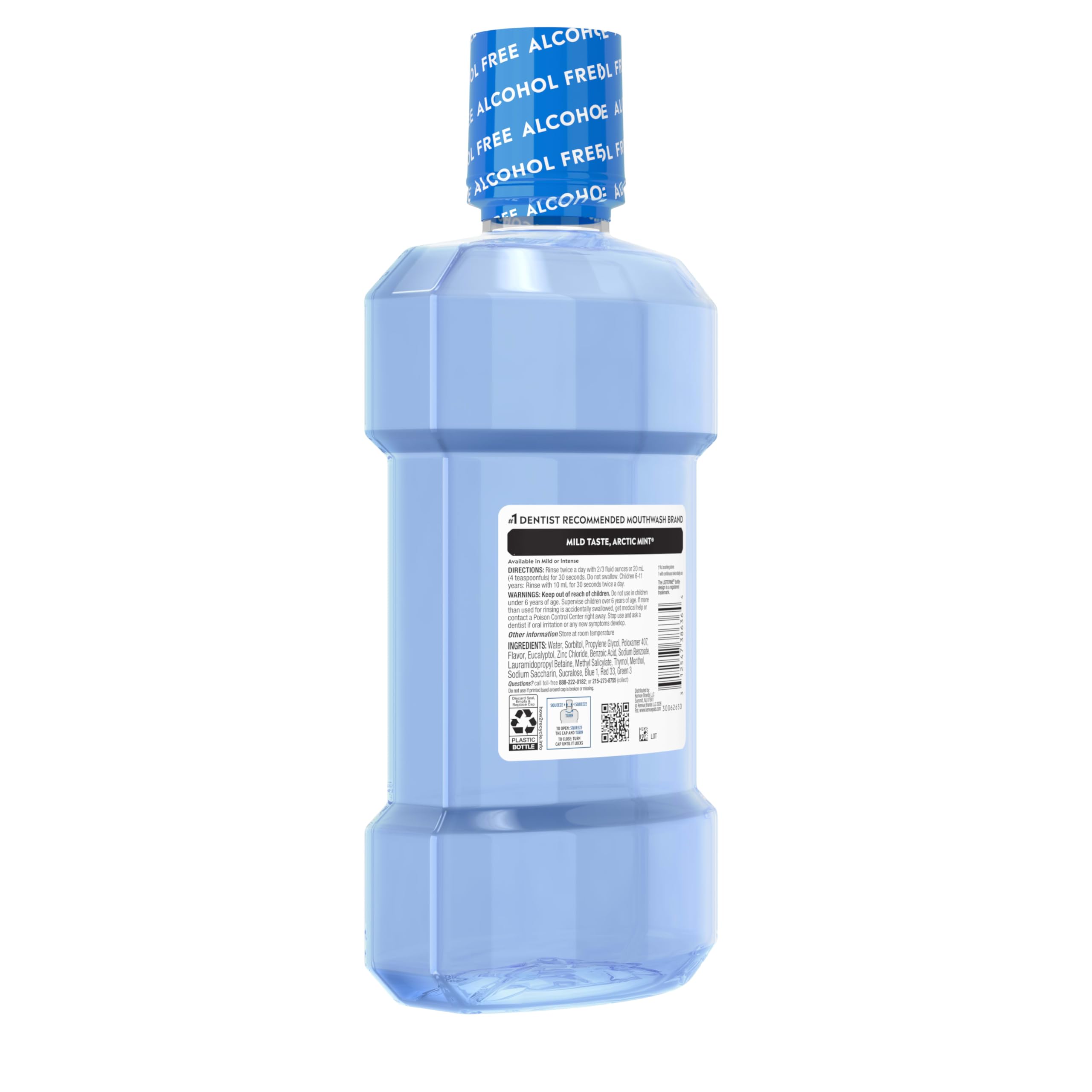 Listerine Ultraclean rinse shown for daily two-times-a-day use.