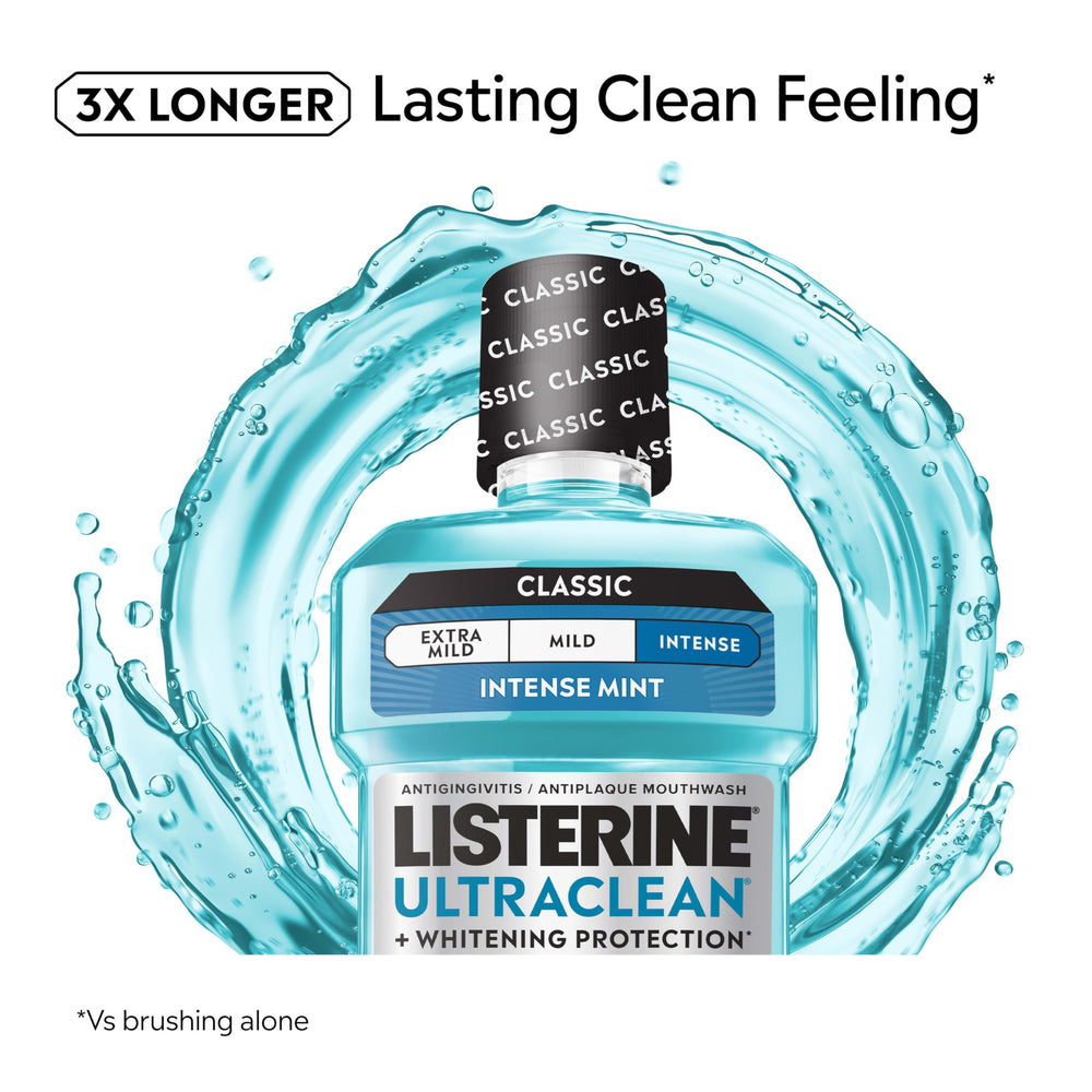Close-up of label highlighting whitening protection and Everfresh technology