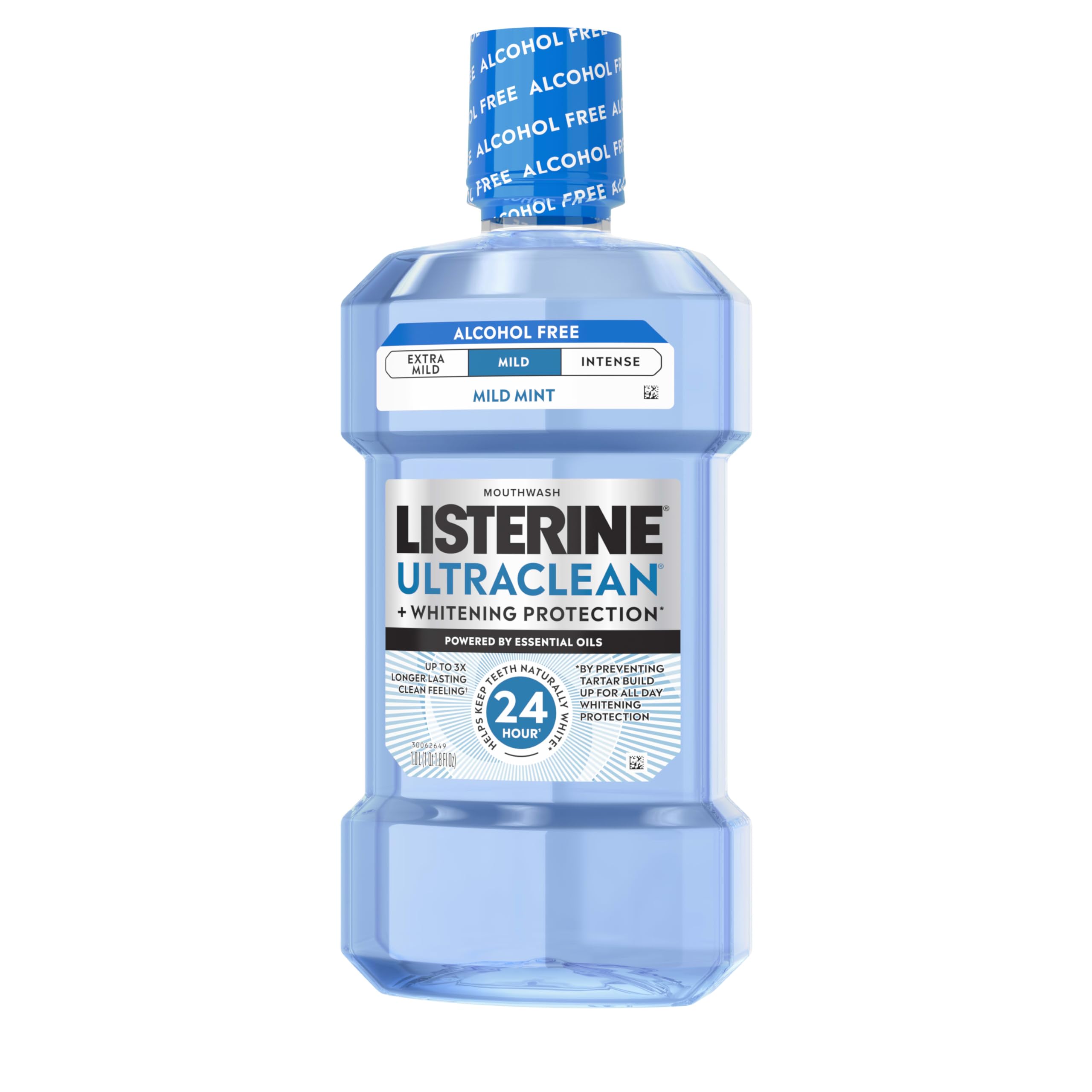 Listerine Ultraclean whitening protection close-up note of natural whitening effect.