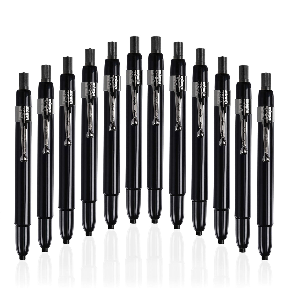 Listo 1620 box of 12 black china markers for versatile surface marking