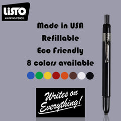 Listo 1620 marker wipes off easily with cloth or spray