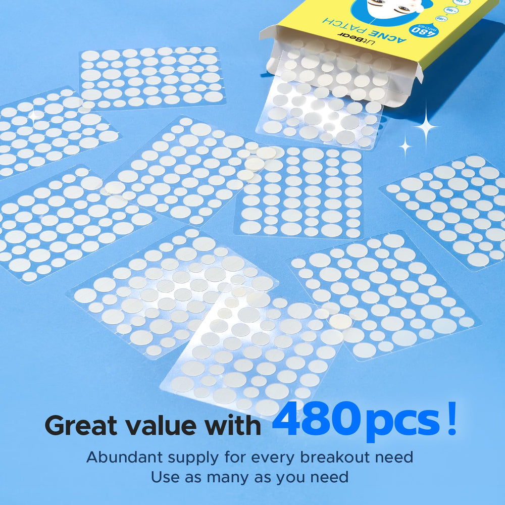 LitBear hydrocolloid patches absorb fluids for blemish care