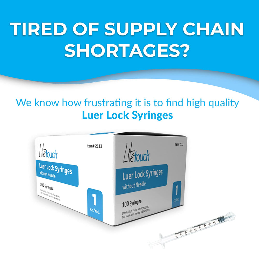 LITETOUCH box of 100 syringes for clinics and hospitals