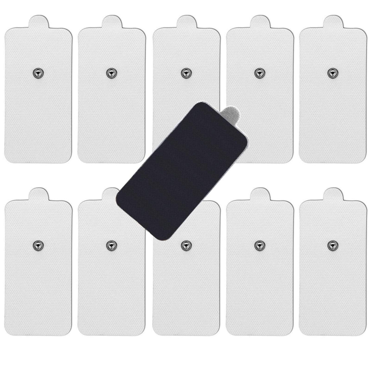 LiteTour large TENS electrode pad with 3-5mm snap for versatile device compatibility