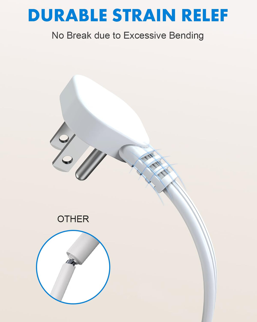 LitStar flat plug 1ft white indoor-use setup behind furniture.